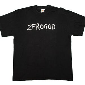 ヴィンテージ ZEROGOD y2k 00年代 ドイツ デスメタルバンド ブラック Tシャツ、サイズ：メンズ XL
