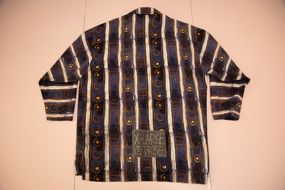 【在庫処分大特価!!】 Vtg 90's Flannel Striped Multicolor TRIBE X-LARGE ADIDAS ジャケット・アウター