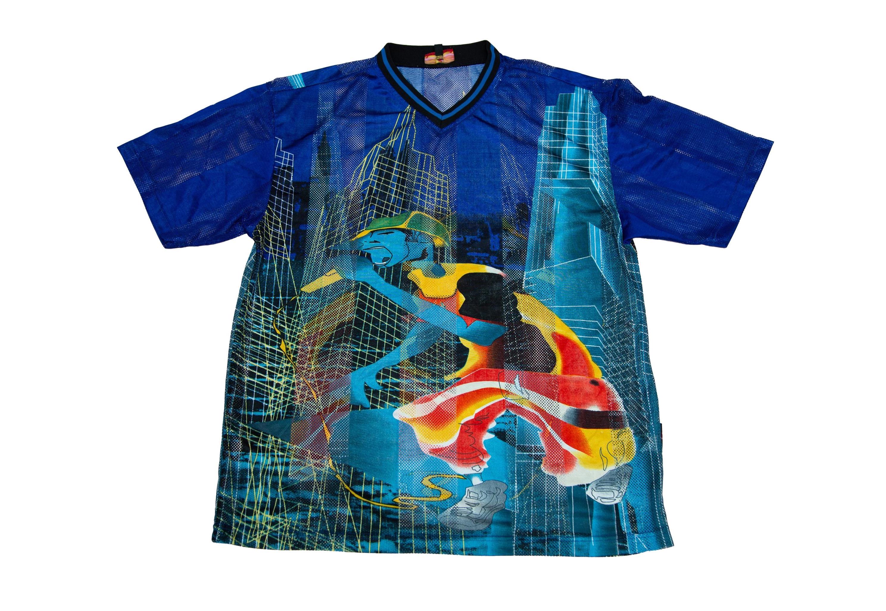 Vtg & Very Rare 90s SWORD Multicolor All-over-print Rap Hip Hop