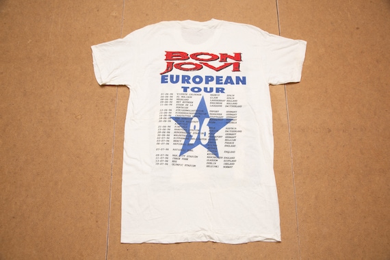 Vtg BON JOVI 1996 These Days European Tour Rock Band Single Stitch