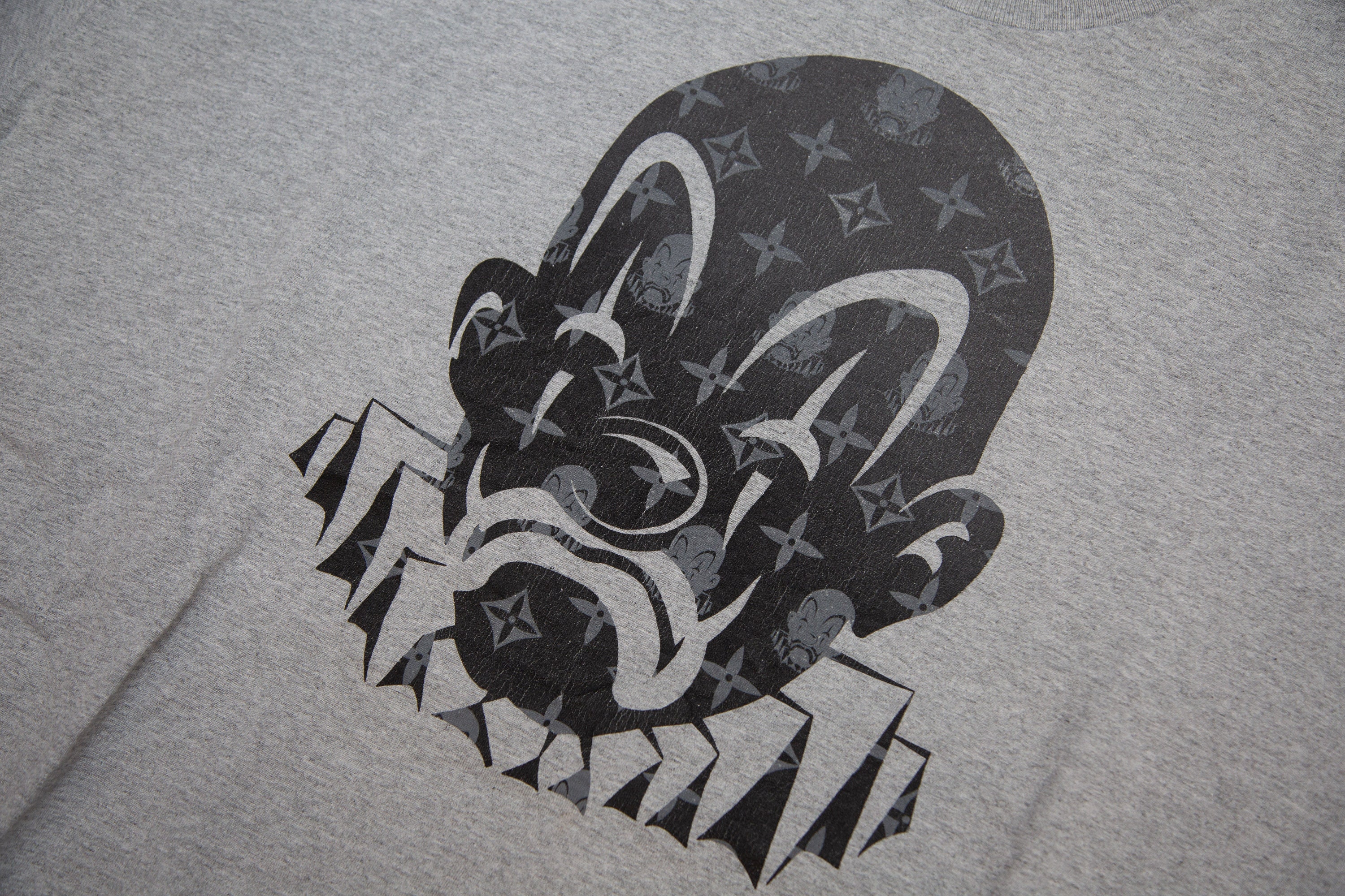 JOKER Brand Grey Big Print Hip Hop Rap T-shirt, Untouchable