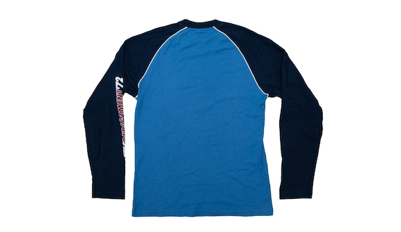 Vtg NIKE 00's Y2K Athletic Department '72 Blue Long Sleeves T