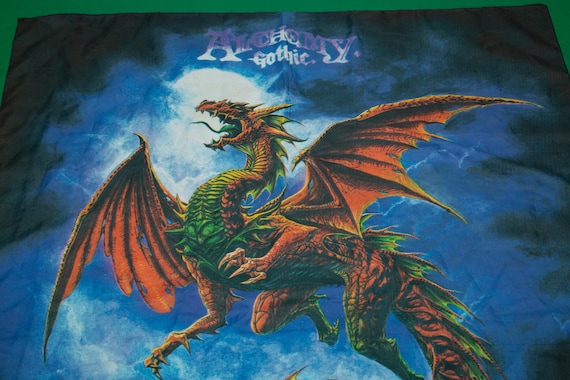 Vtg ALCHEMY Gothic the Whitby Wyrm 2001 Blue-multicolour Canvas 