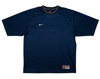 Vtg NIKE Y2K Soccer/football Template Blue Jersey Kit, Sz Men's X