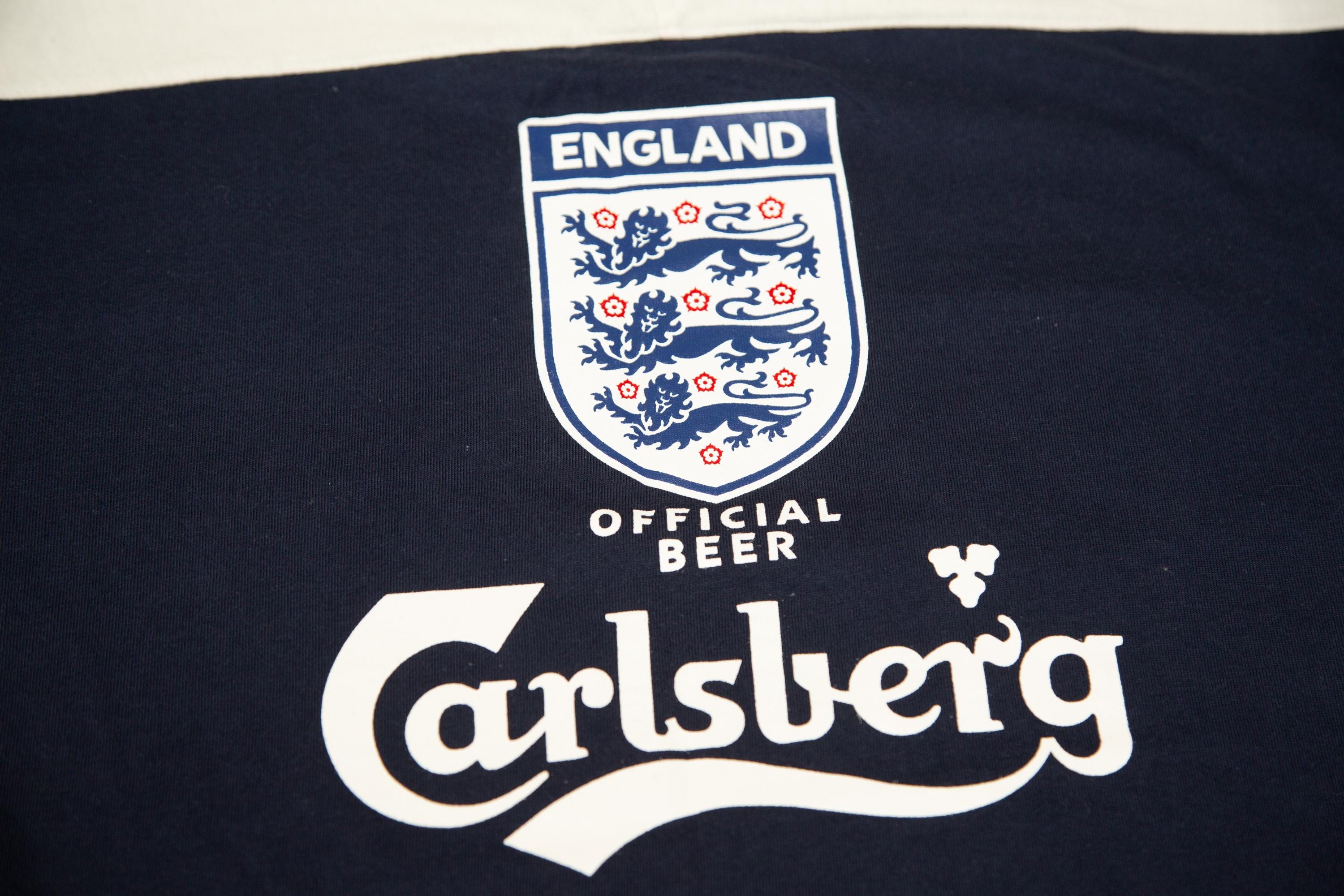 Vtg UMBRO England Y2K Official Beer Carlsberg Soccer/football Blue