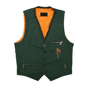 Vtg BOGNER Golf 80&#39;s green zipper vest, made in West-Germany, sz men&#39;s Medium