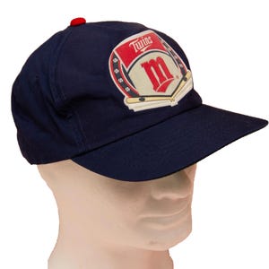 Vtg 80er Jahre Minnesota TWINS Drew Pearson Headwear offizielle MLB Baseball Kappe, hergestellt in Korea, Herren Medium / Large