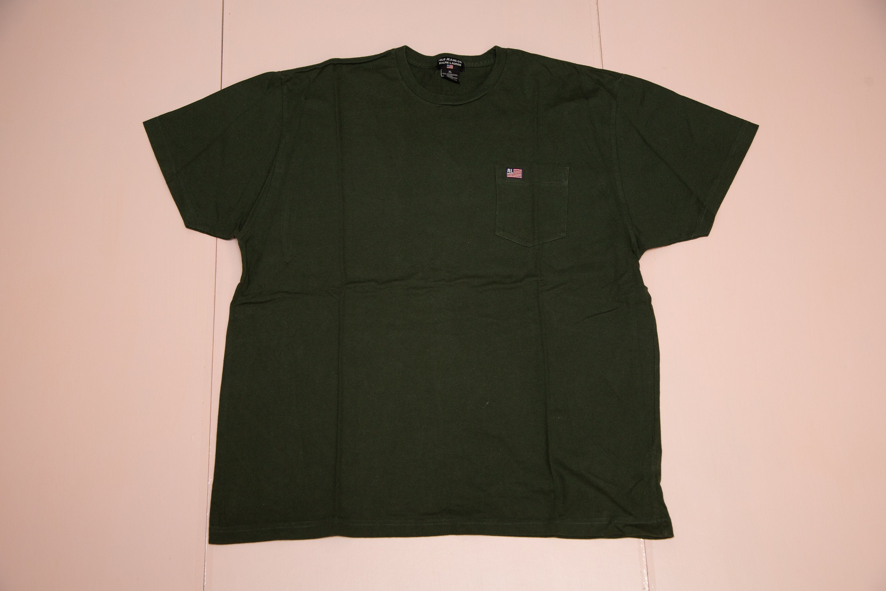 POLO Jeans Ralph Lauren pocket tee, dark green, sz men's X-Large or XX-Large