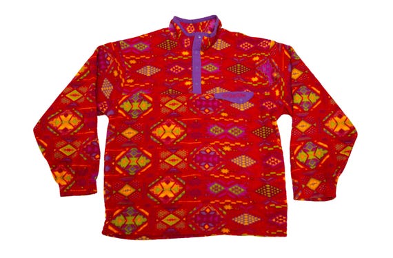 Lotto, Vtg LOTTO 90's Tennis Italiano for Boris Becker multicolor pullover fleece sweatshirt, sz men's X-Large or Large