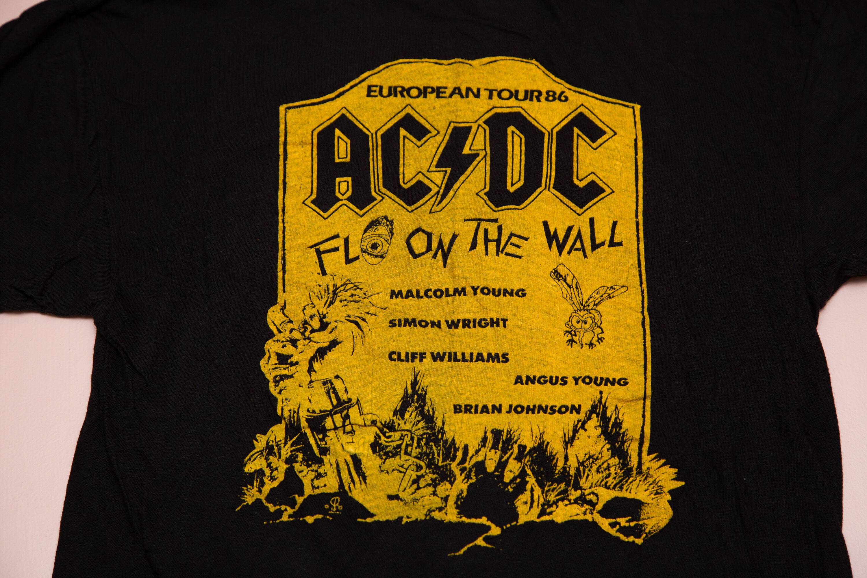 Vtg and Very Rare 80's AC/DC fly on the Wall Euro Tour 1986 Single ...