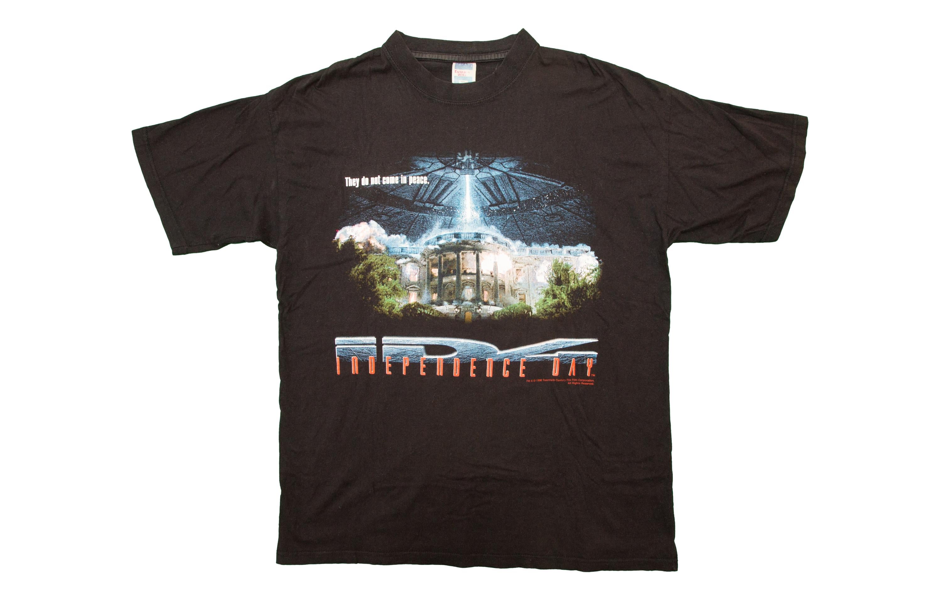 【希少】90s ID4 INDEPENDENCE DAY 映画 刺繍スウェット Vtg INDEPENDENCE DAY Movie 1996 