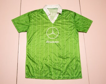 Vtg & rare Colegio Penarredonda #11 Mercedes Lauzao sponsor 70's green soccer football kit jersey sz fit men's Small or even Medium