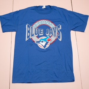 Vtg Toronto BLUE JAYS 1994 baseball MLB single stitch blue t-shirt, made in Canada, sz men&#39;s Large