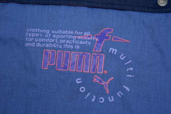 Vtg PUMA Multi Function blue pullover anorak jack… - image 3