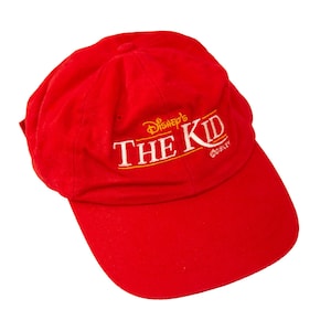 Vtg & rare The KID Disney movie year 2000 red cap, main character by actor Bruce Willis, OSFA