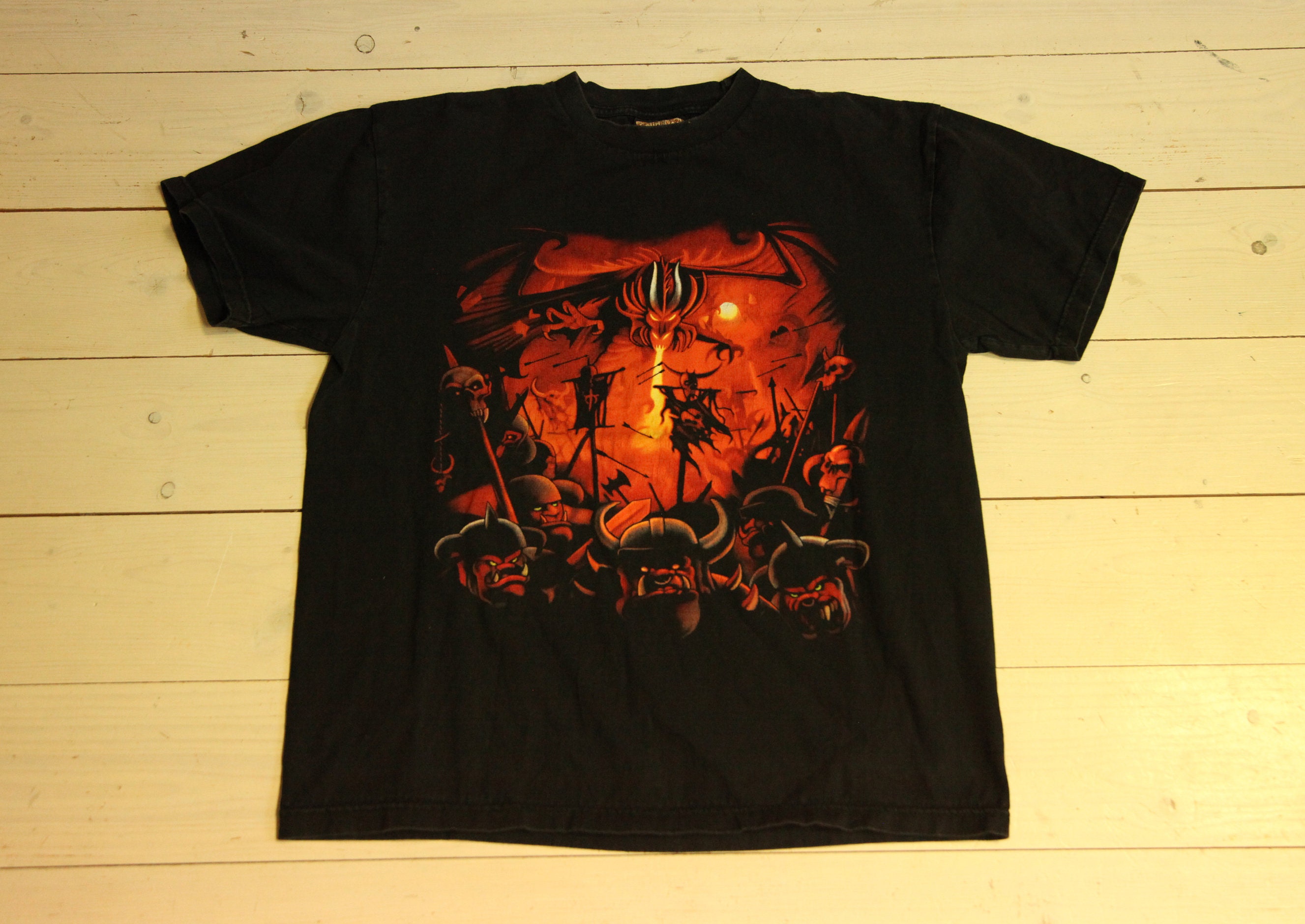 Da Rock Zone DRZ デッドストックTシャツ SOLID ROCK Tee Dungeons & Dragons Themed Made in USA Double