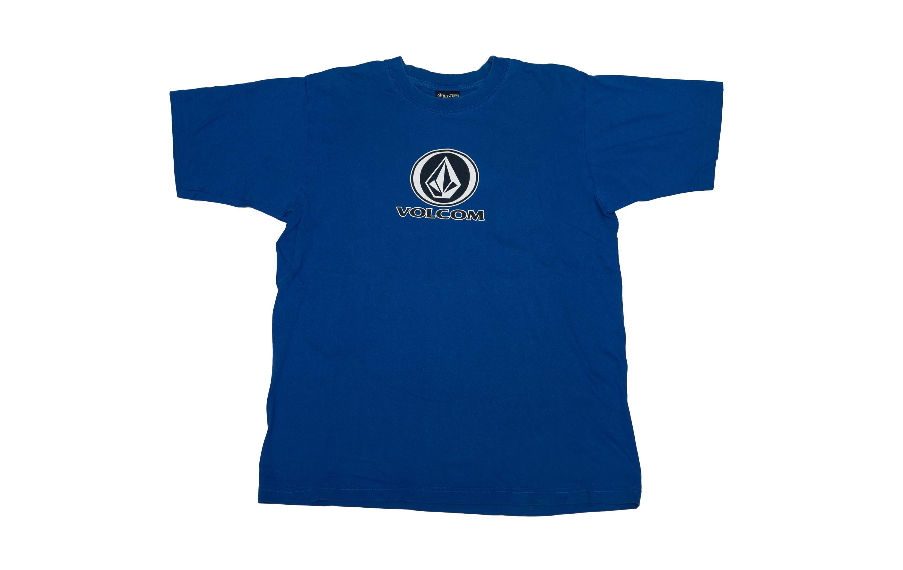 Volcom 青 Tシャツ コットン　ビンテージ　L Volcom 青 Tシャツ コットン ビンテージ L Volcom 青 Tシャツ コットン