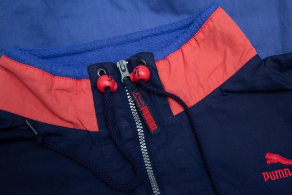 Vtg PUMA Multi Function blue pullover anorak jack… - image 6