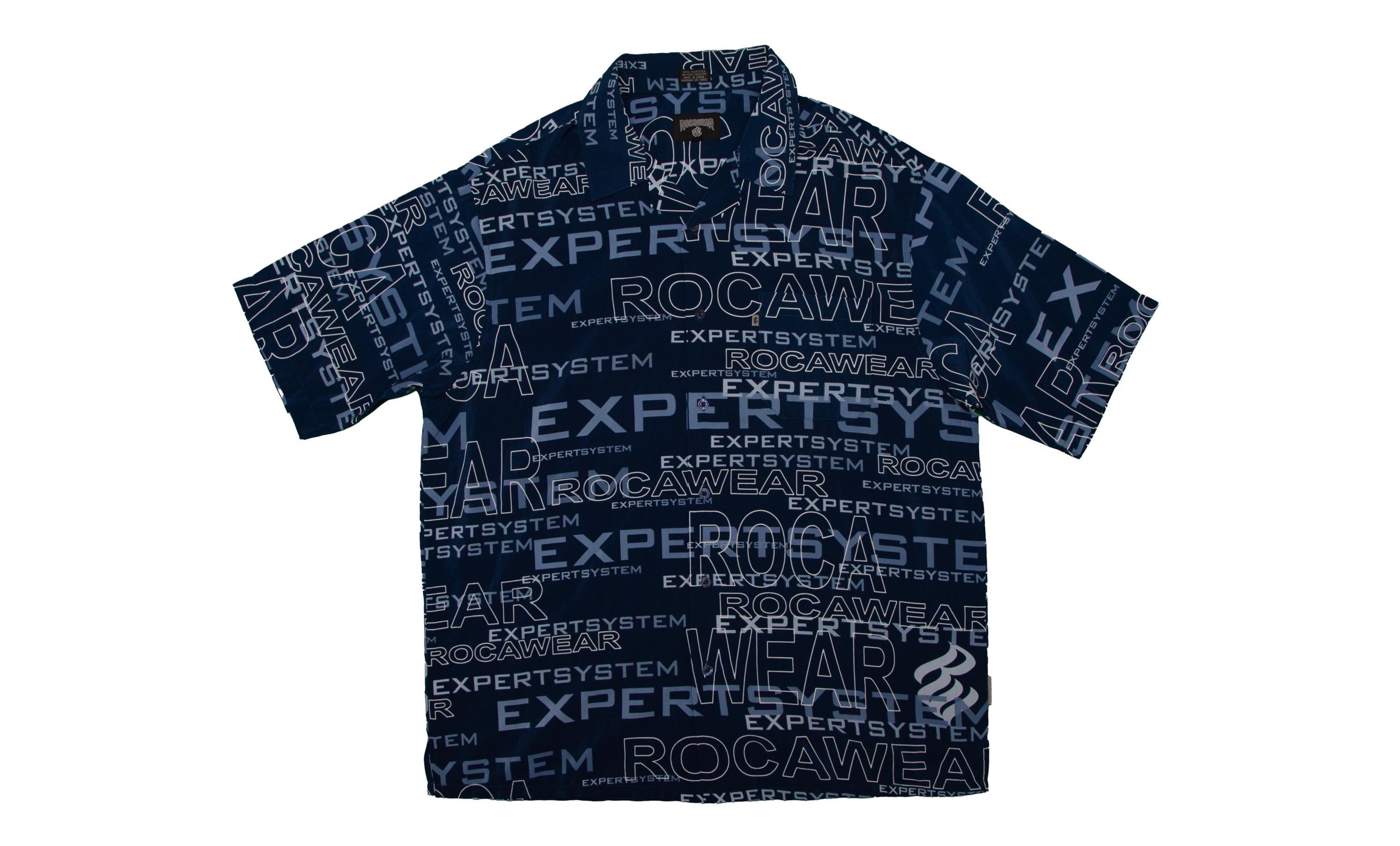 Vtg ROCAWEAR Hip Hop Rap Style Expertsystem Hawaiian Style Blue
