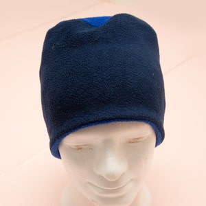 Vtg & rare HEADCASE blue fleece winter hat, Collectables made in New Zealand, 1993 Heather Pearce, fits OSFA