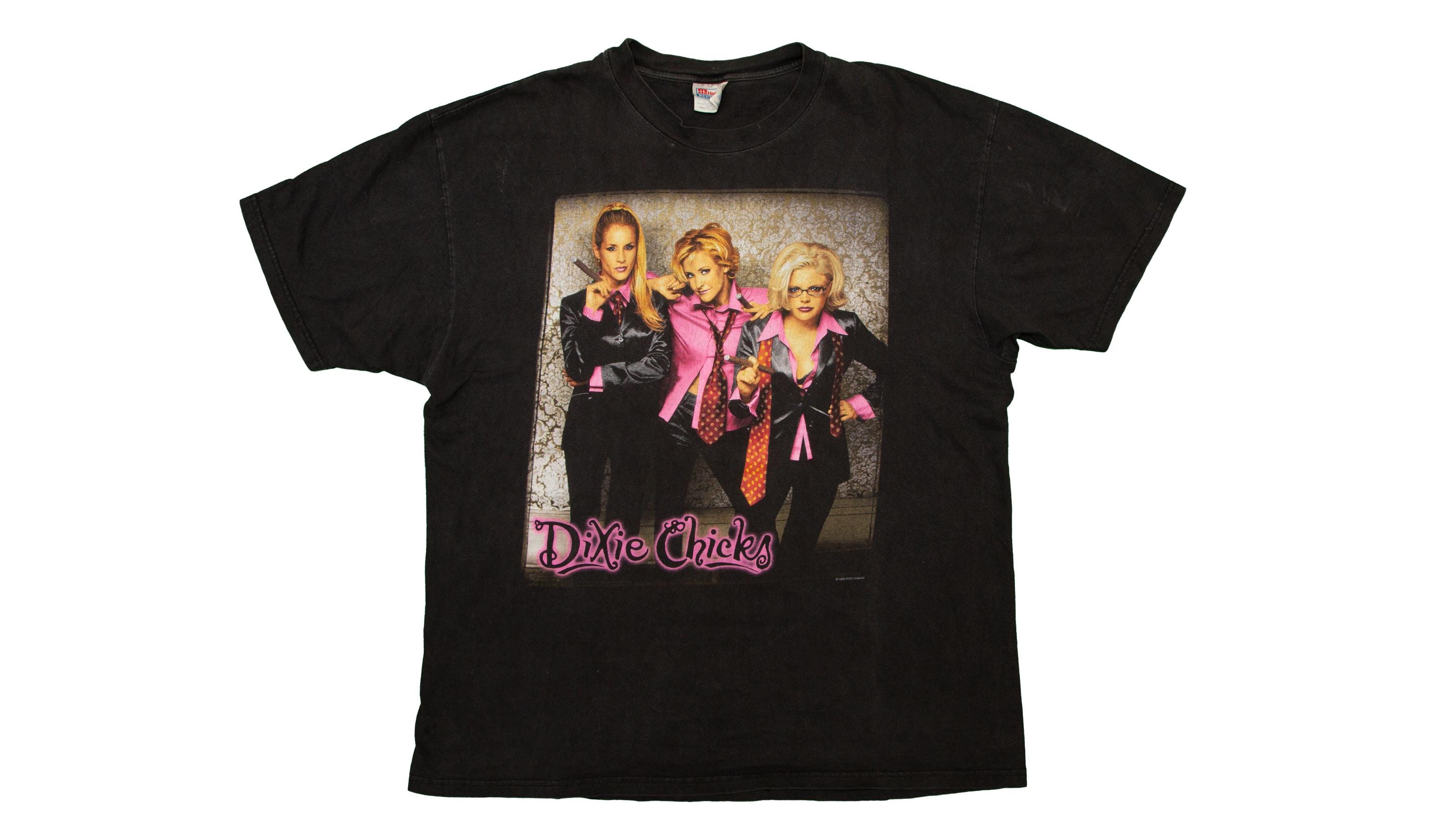 Vtg PIXIE CHICKS 1999 Chicks Rule Country Music Black T-shirt
