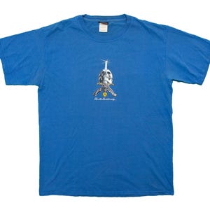 Vtg & rare POWELL PERALTA Skateboards 2000 Skate One blue t-shirt, sz men&#39;s Large/X-Large