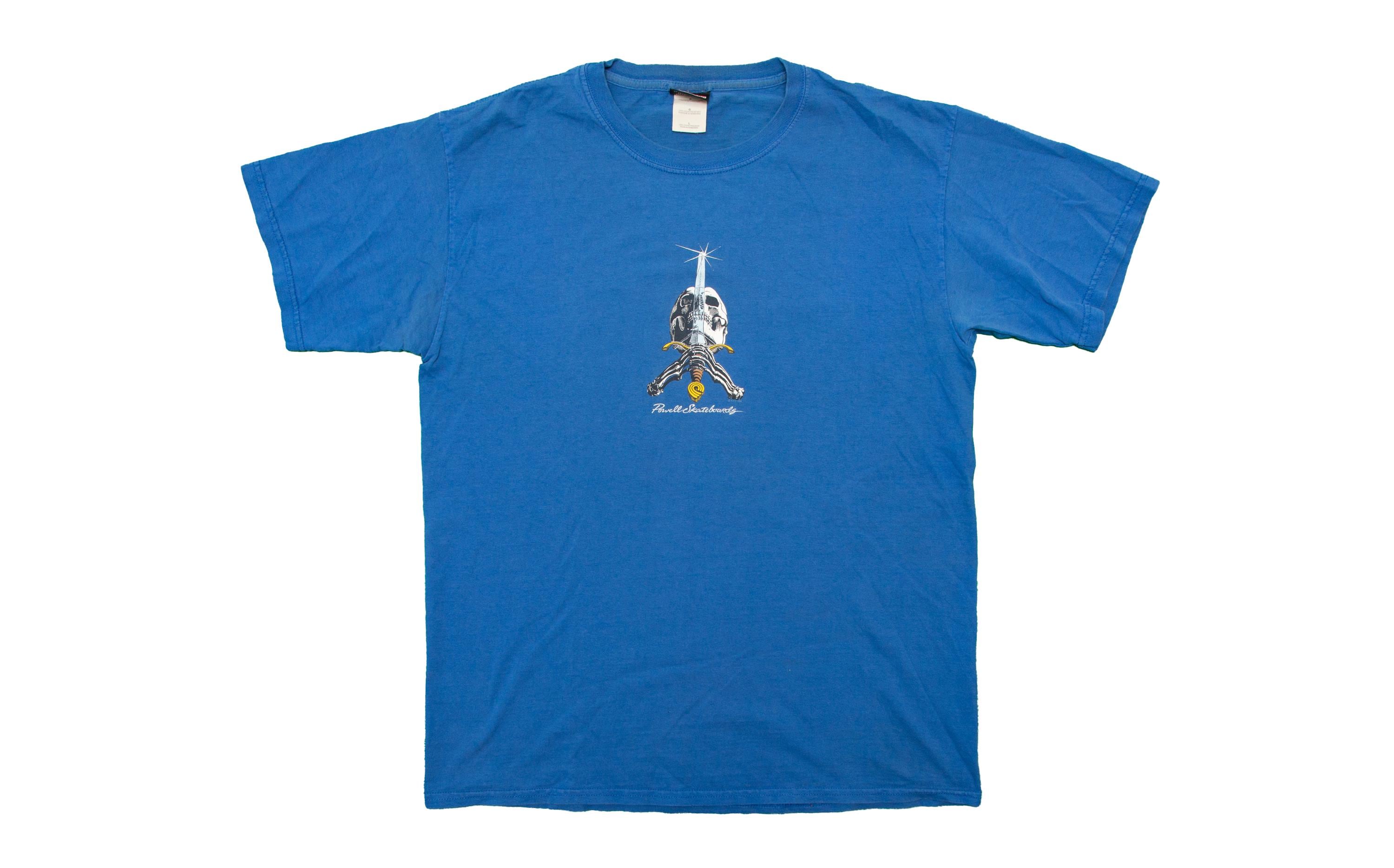 パウエル Powell Peralta スカル tシャツ 2005年製 青 xl Powell