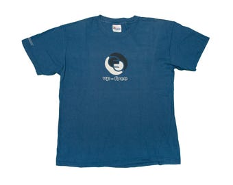 Vtg & very rare Santa Cruz VP-Free 00s mountain bikes freeride downhill blue t-shirt, sz men's Large