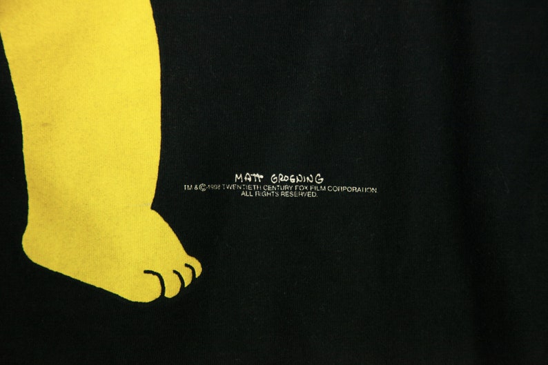 Vtg 1998 The Simpsons HOMER Simpson naked under mistletoe black graphic tee men/'s M as medium