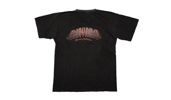 トップス Cobain NIRVANA fade T-shirt xl black Vtg & Very Rare NIRVANA Kurt Cobain 1967-1994 Single Stitch