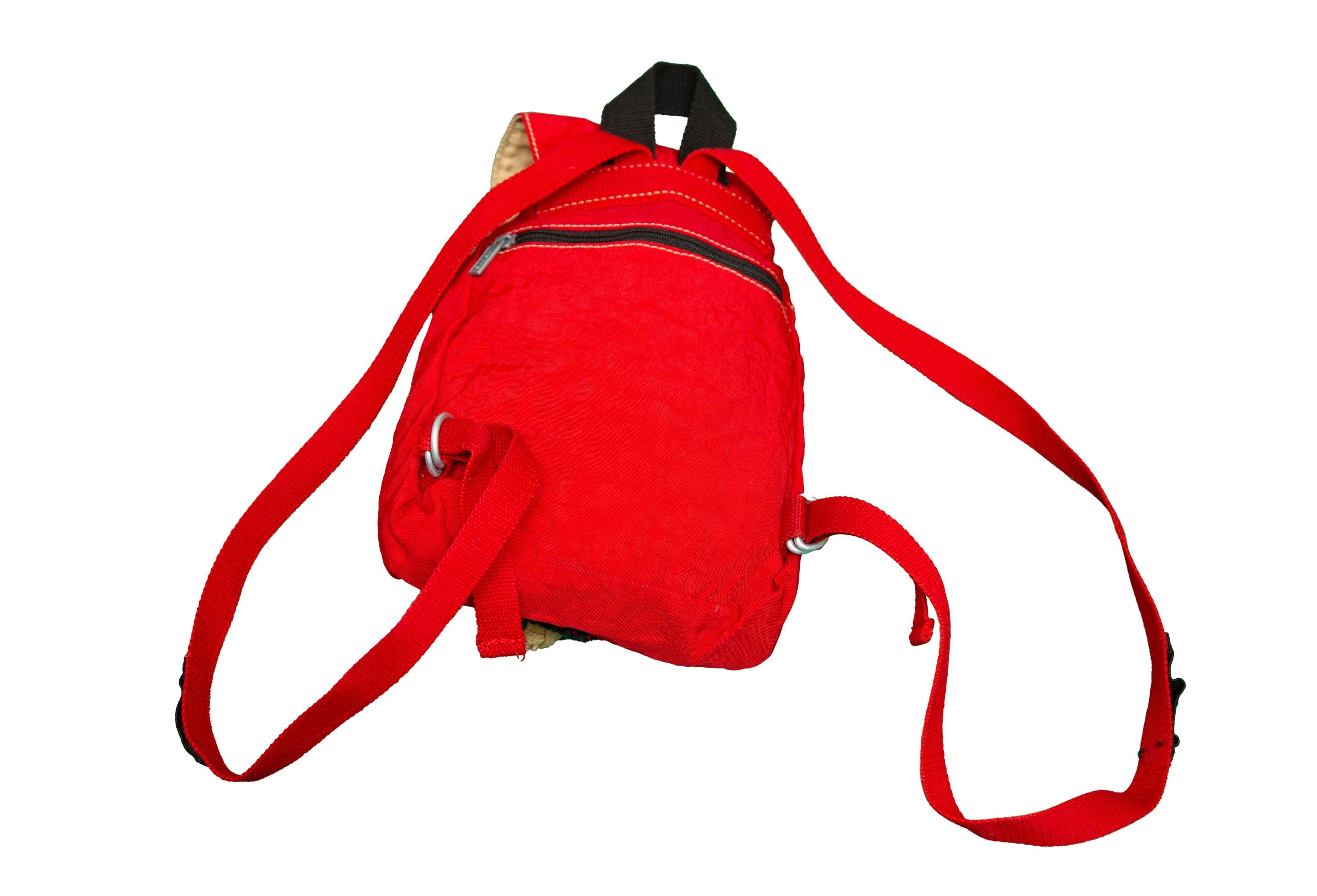 Vtg Y2k KIPLING Sport Mini Red Backpack - 2 Sections/compartments 