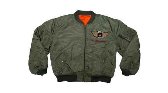 Vtg WILKER Industries 30 Year Anniversary 1992 MA-1 Type Flight