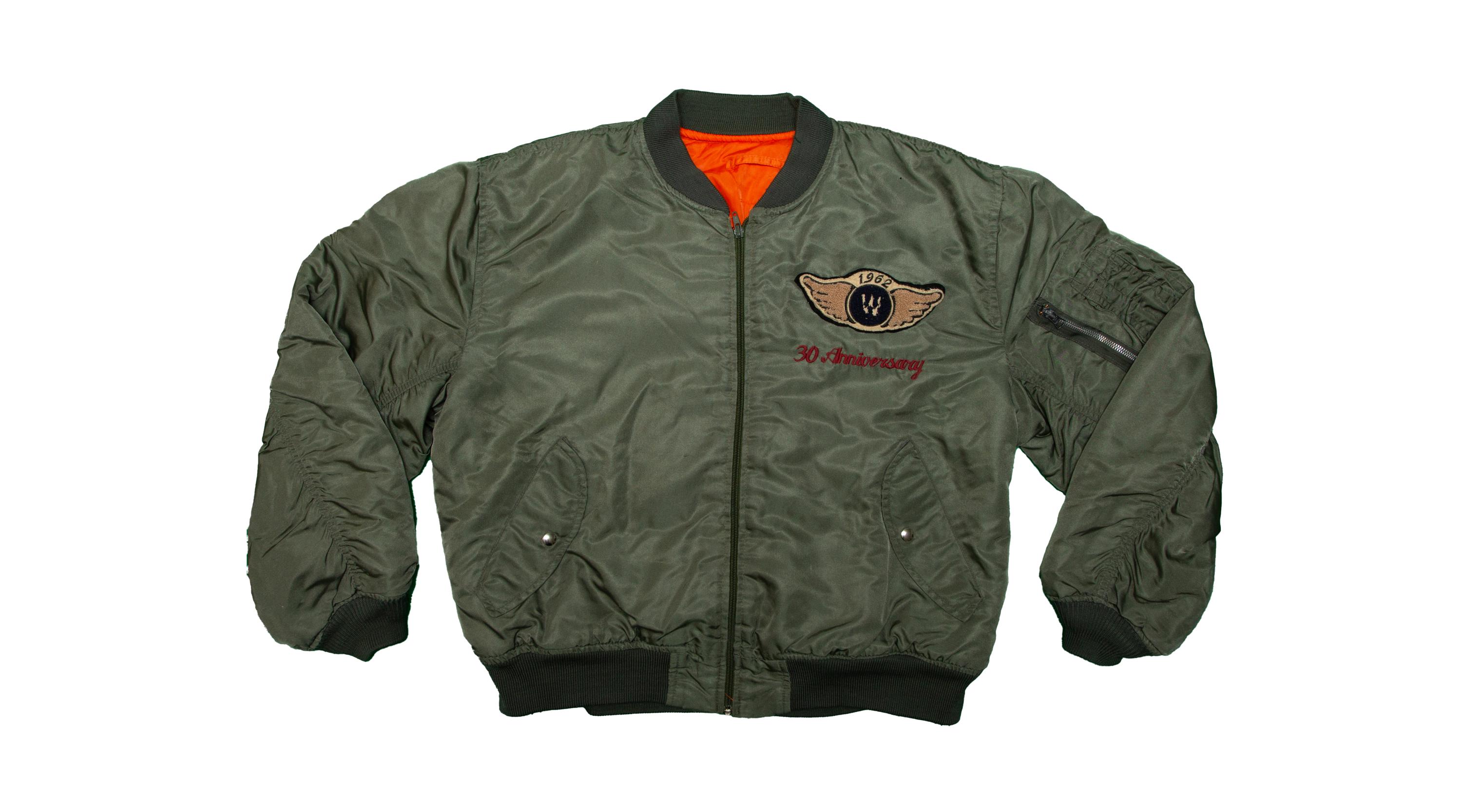 Vtg WILKER Industries 30 Year Anniversary 1992 MA-1 Type Flight