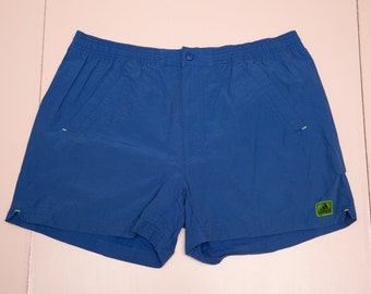 Vtg & rare 90s ADIDAS Equipment blue shorts, sz men's M as medium