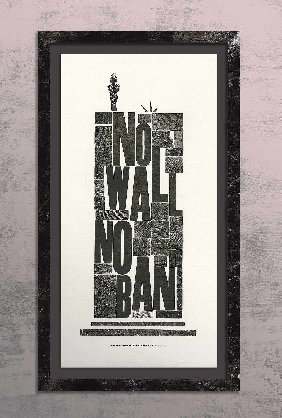 No Wall No Ban Poster - Etsy