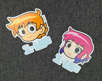 ScottPilgrim, Scott Pilgrim, Ramona, RamonaFlowers, 1up, 1 up, sticker, stickers, ScottPilgrimSticker, cute, ScottRamona,