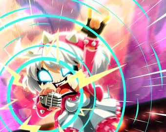 Aggretsuko, Guilty Gear, GuiltyGear, Elphelt, GGST, Guilty Gear Strive, rock, concert, stage, rage, singing, cute