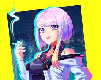 Lucy, Cyberpunk, Edgerunners, Cyberpunk Edgerunners, anime, Löpare, anime, neon, söt,