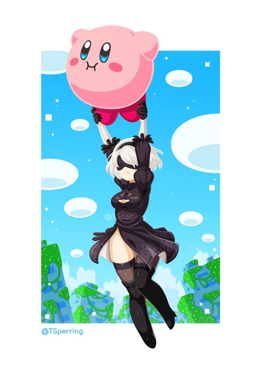 2B Kirby Nier Nier Automata Kirby Forgotten Land - Etsy 2B Kirby Nier Nier Automata Kirby Forgotten Land - Etsy