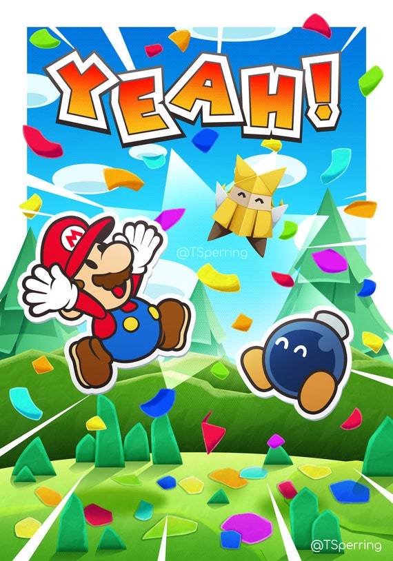 Paper Mario, Mario, Origami, Nintendo, Friendship, Colourful, Fun,  Videogames, Gaming, Cute, Japan - Etsy