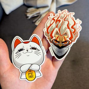 Dan Da Dan, DanDaDan, Turbo Baba, Okarun, cute, sticker, stickers, vinyl, animal, cat, anime, aliens, occult
