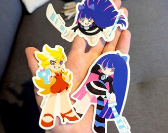 PSG, NewPSG, Panty & Stocking, Panty and Stocking, Panty, Stocking, cute, sticker, stickers, vinyl, anime, sword, katana,