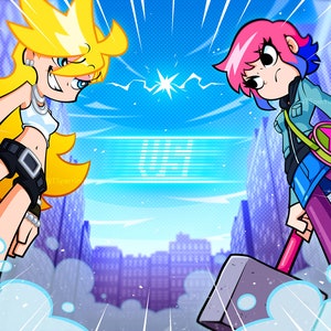 Trosa, P&S, Trosa och strumpa, Ramona, Scott Pilgrim, Scott Pilgrim tar av, anime, slagsmål, crossover, illustration