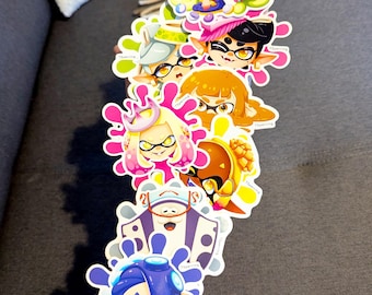 Splatoon sticker, Splatoon, Mix and Match stickers, games, computer games, anime, cute, glossy stickers, game stickers, Nintendo, Shiver,
