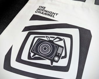 Tote, tote bag, canvas tote bag, Persona4, Persona 4, P4, Midnight Channel, Horror movie, movie poster, mystery, P4R, P4Revival, P4 Revival