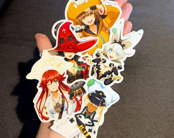 Guilty Gear stickers, Mix and Match stickers, games, computer games, anime, cute, glossy stickers, game stickers, GG, GGST, GG Strive,