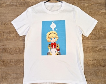 Aigis, tshirt, p3, persona3, persona 3, illustration, cute, robot, android, mech, anime, fanart, fan art,