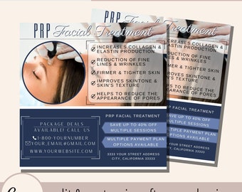 PRP Platelet Rich Plasma Treatment Flyer Template Post - Instagram Med Spa PRP Microneedling Vampire Facial Treatments - IG Flyers Templates