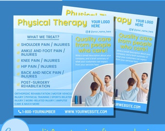 Physical Therapy Flyer Template - Physical Therapist Flyers Templates Post - Instagram Physiotherapy Orthopedic Rehabilitation Clinic Eflyer