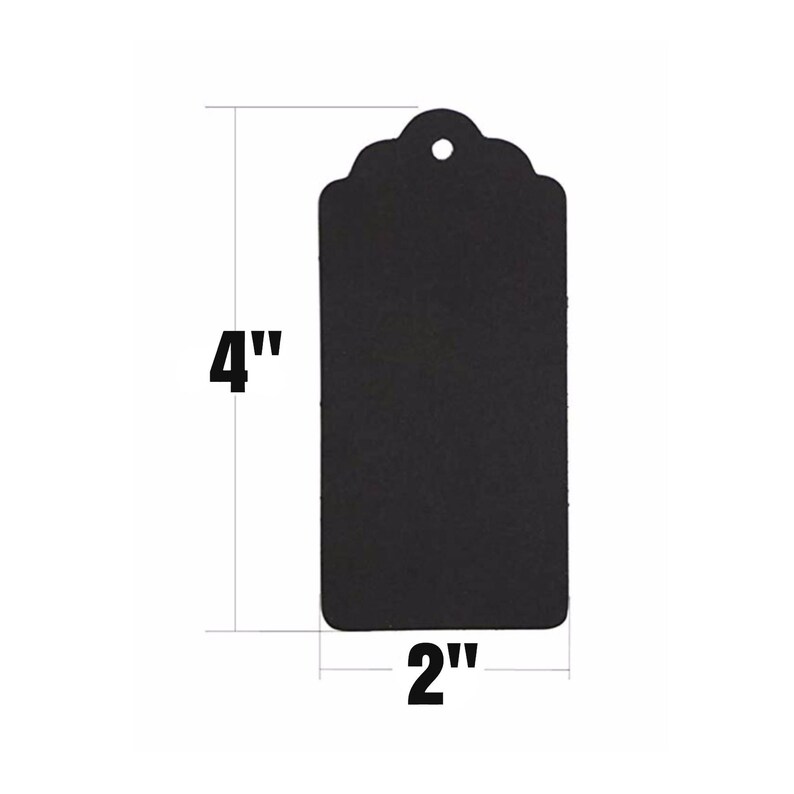 100pcs Black Cardstock Large Paper Tags 2x4 Hang Etsy